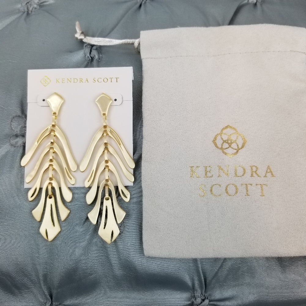 Gold, Kendra Scott, Luca, Earrings - Picture 3 of 6